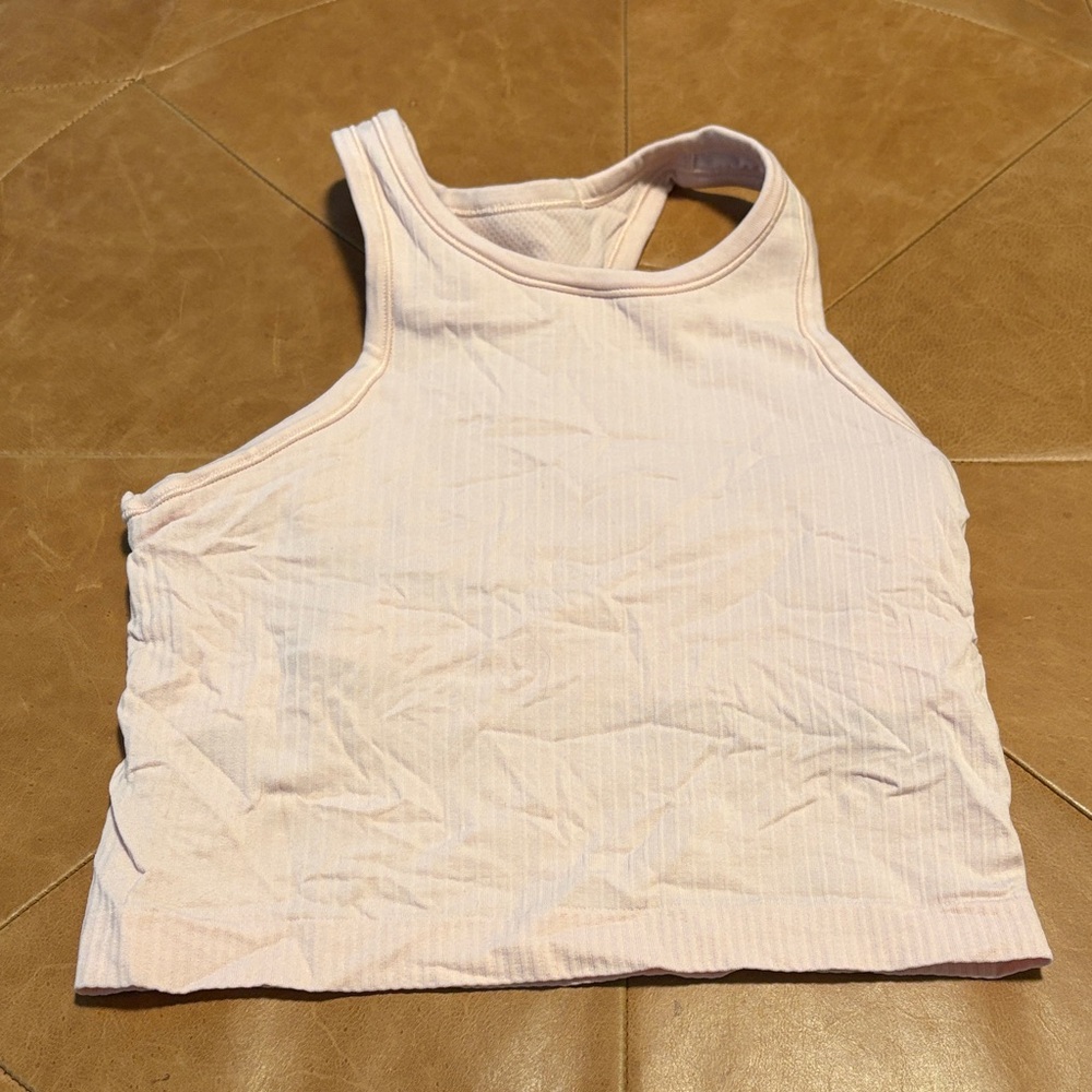 Lululemon Women's Pink Ribbed Tank Top